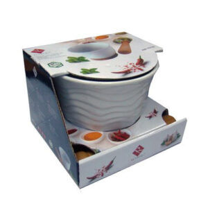 SET MORTERO Y PISTILO 14X14X10.5CM PORC