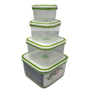 SET 4 PCS CONSERVADORES PLASTICOS H.D.