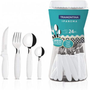 SET CUBIERTO 24 PIEZAS IPANEMA BLANCO