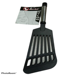 UTENSILIO ESPATULA NYLON CON MANGO ACERO INOX
