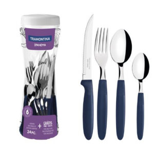 SET CUBIERTOS 24 PIEZAS IPANEMA AZUL