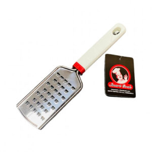 RALLADOR DE QUESO ACERO INOX FINO MANGO BLANCO