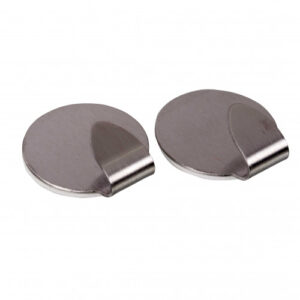 GANCHO AUTO-ADHESIVO SET 2 PZ ACERO INOX