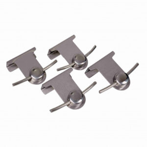 GANCHO DE PUERTA SET 4 PIEZAS ACERO INOX