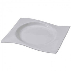 PORCELANA WEIYE PLATO RECTANGULAR ONDUL