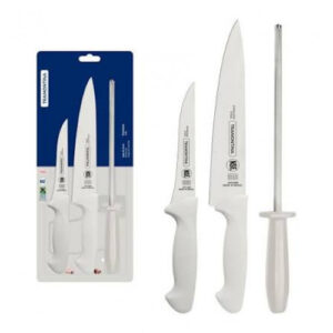 SET DE 3 PIZAS CUCHILLO 8 , «DESHUESADOR 5» Y CHAIRA  PREMIUM