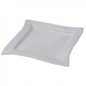 PORCELANA PLATO WEIYE CUADRADO / ONDULAD 22CM