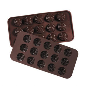 MOLDE 21.5X10.5X1.6 SILICON P/ BOMBONES DE CHOCOLATE 8 MODELOS