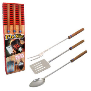 PARRILLA INCA SET 3 PZAS UTENSILIOS