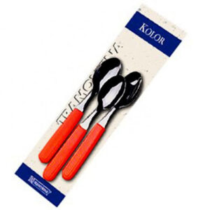 CUCHARA KOLOR P/CAFE MANGO ROJO SET 3 P