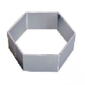 MOLDE ALUMINIO HEXAGONAL 5X5X2 CM EMP 10