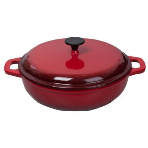 CALDERO CAST IRON ENAMEL 30 CM SC ROJA
