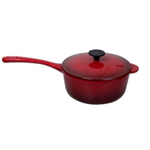PAILA C/TAPA CAST IRON ENAMEL 22CM ROJA