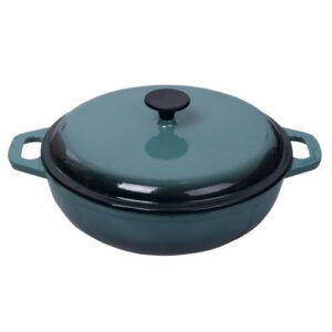 CALDERO CAST IRON ENAMEL 30 CM SC VERDE